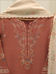 3 Piece - Embroidered Kora Cotton Suit  S112800