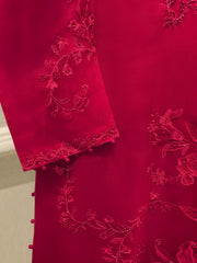 2 Piece - Pure Organza Embroidered Suit S112839
