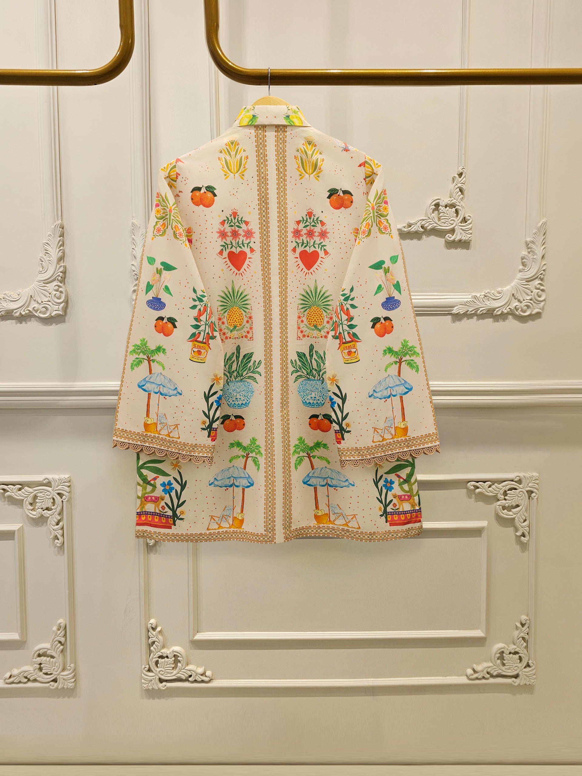 Digital Printed Cambric Shirt WS00234
