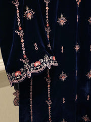 3 Piece - Embroidered Velvet Suit S112918