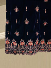 3 Piece - Embroidered Velvet Suit S112918