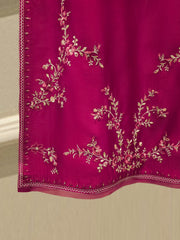 3 Piece- Pure Khaddi Silk Embroidered Suit S112921