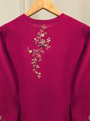 3 Piece- Pure Khaddi Silk Embroidered Suit S112921