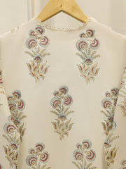 3 Piece - Hand Block Printed Kora Cotton Suit  S112922