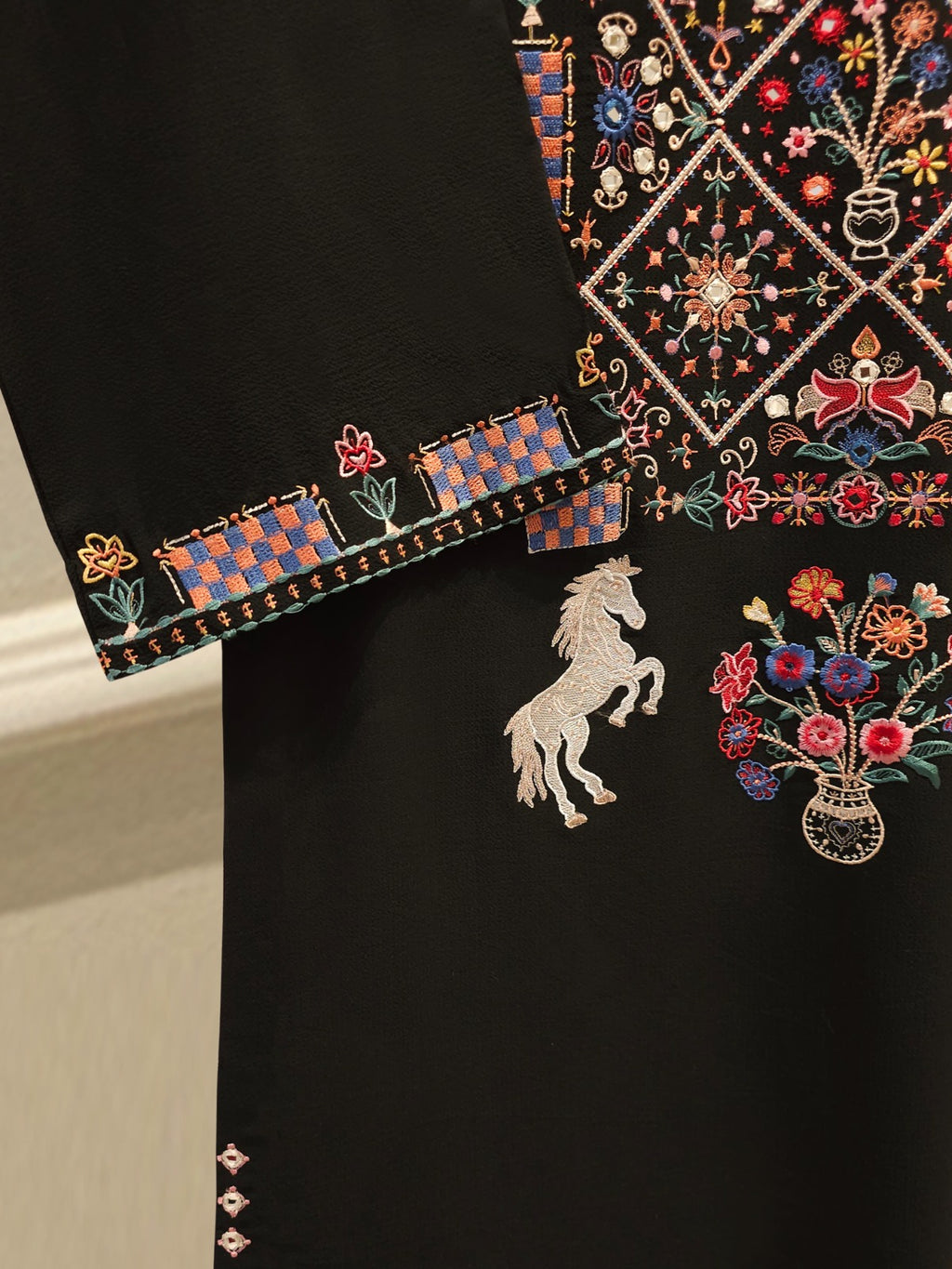 Embroidered Georgette Shirt WS00215