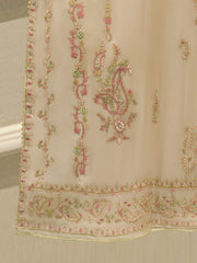 3 Piece - Pure Chiffon Embroidered Suit S112940