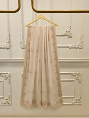 3 Piece - Pure Chiffon Embroidered Suit S112940