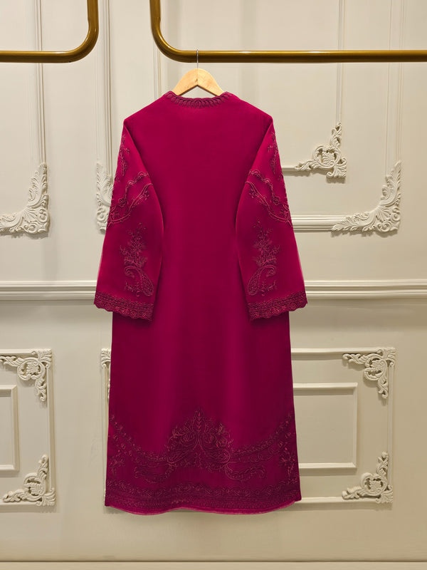 3 Piece - Pure Organza Embroidered Suit S112973