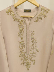Pure Embroidered Sheesha Silk Shirt S112975