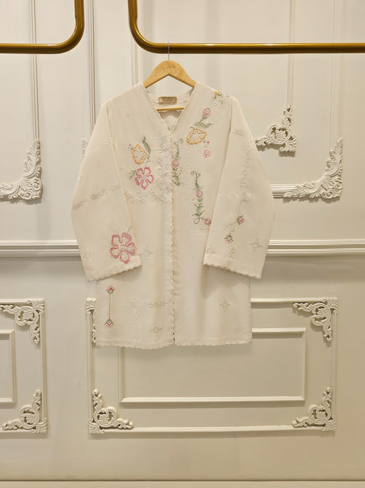 2 Piece - Embroidered Linen Suit WS00219