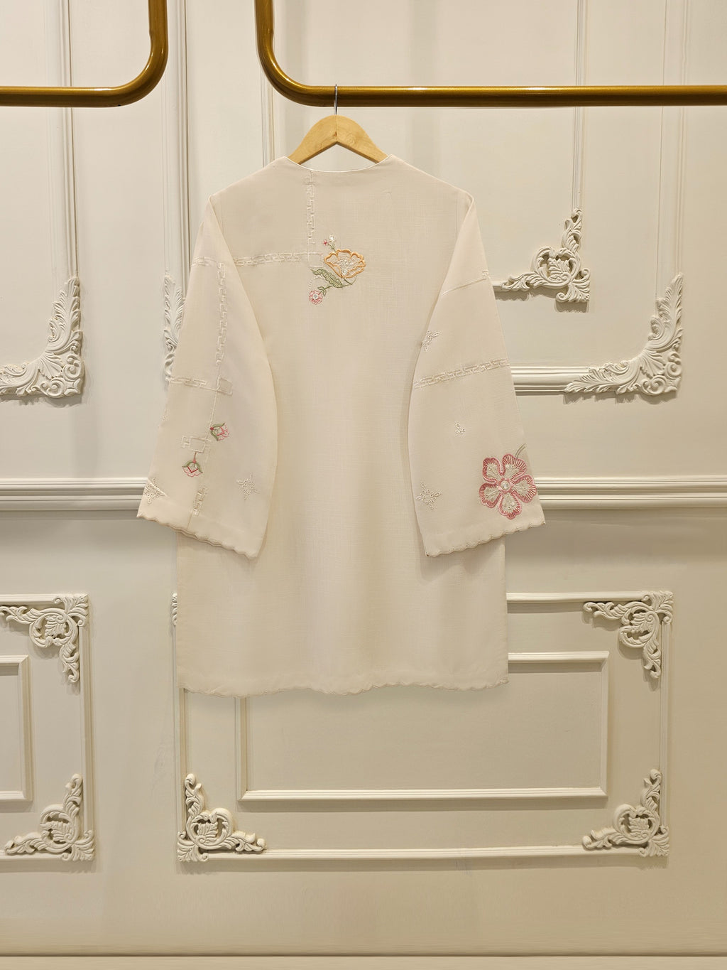 2 Piece - Embroidered Linen Suit WS00219