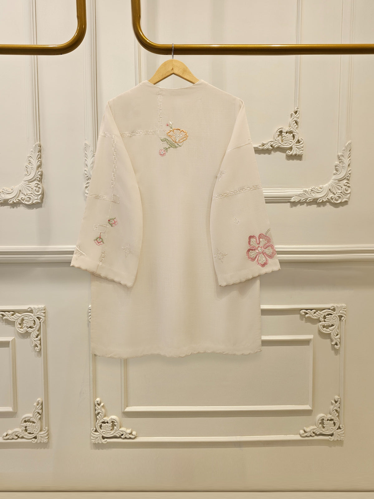 2 Piece - Embroidered Linen Suit WS00219