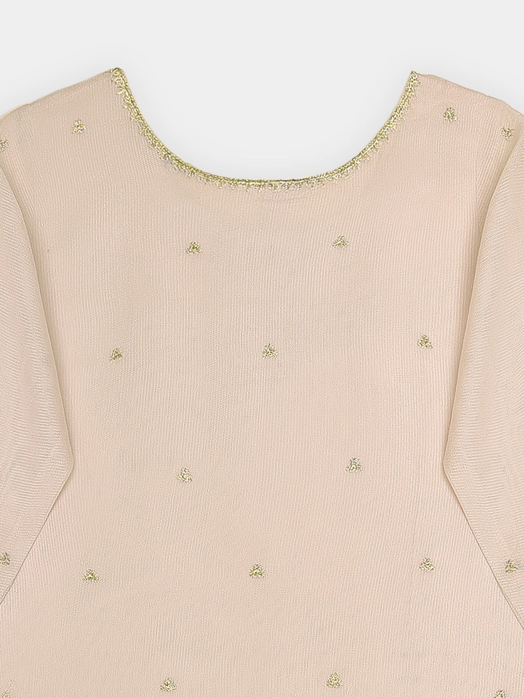 (Kids) 3 Piece - Embroidered Cotton Net Suit BRK-04