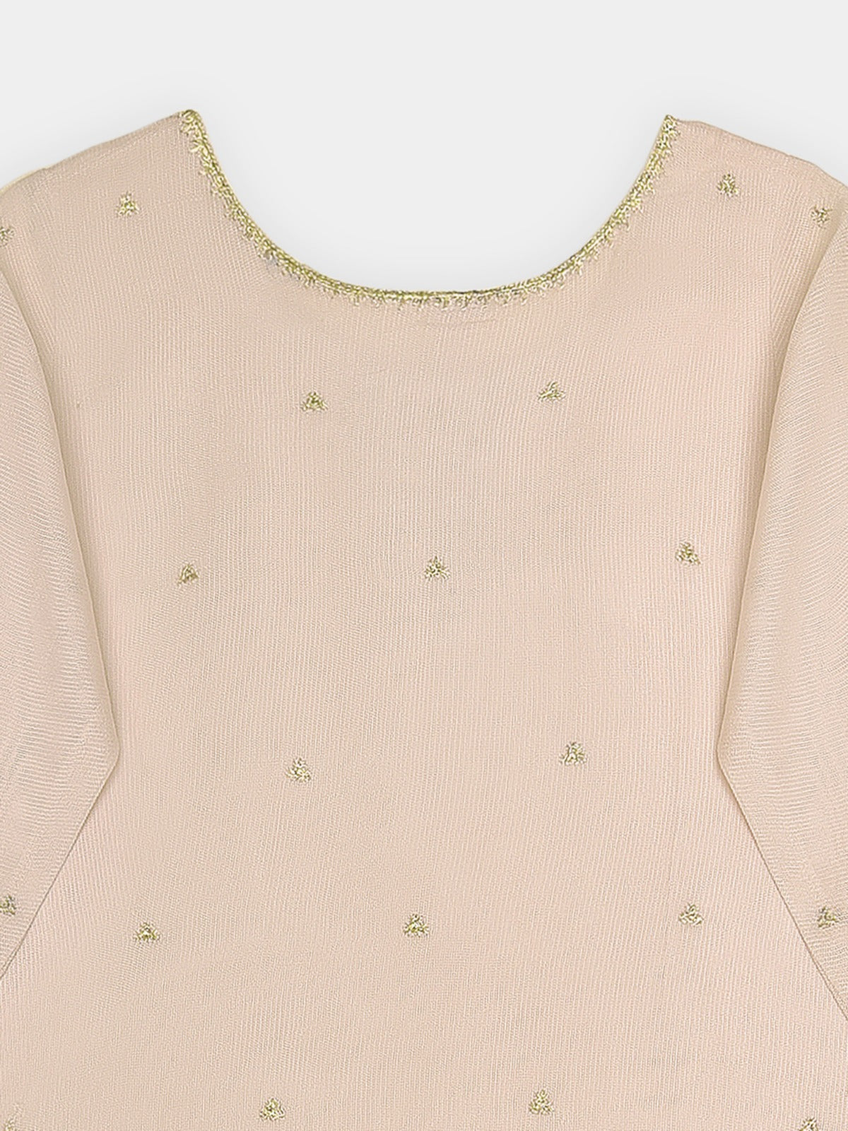 (Kids) 3 Piece - Embroidered Cotton Net Suit BRK-04