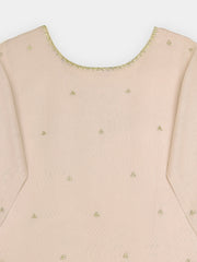 (Kids) 3 Piece - Embroidered Cotton Net Suit BRK-04