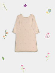 (Kids) 3 Piece - Embroidered Cotton Net Suit BRK-04