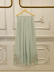 3 Piece - Pure Embroidered Cotton Net Suit S112954