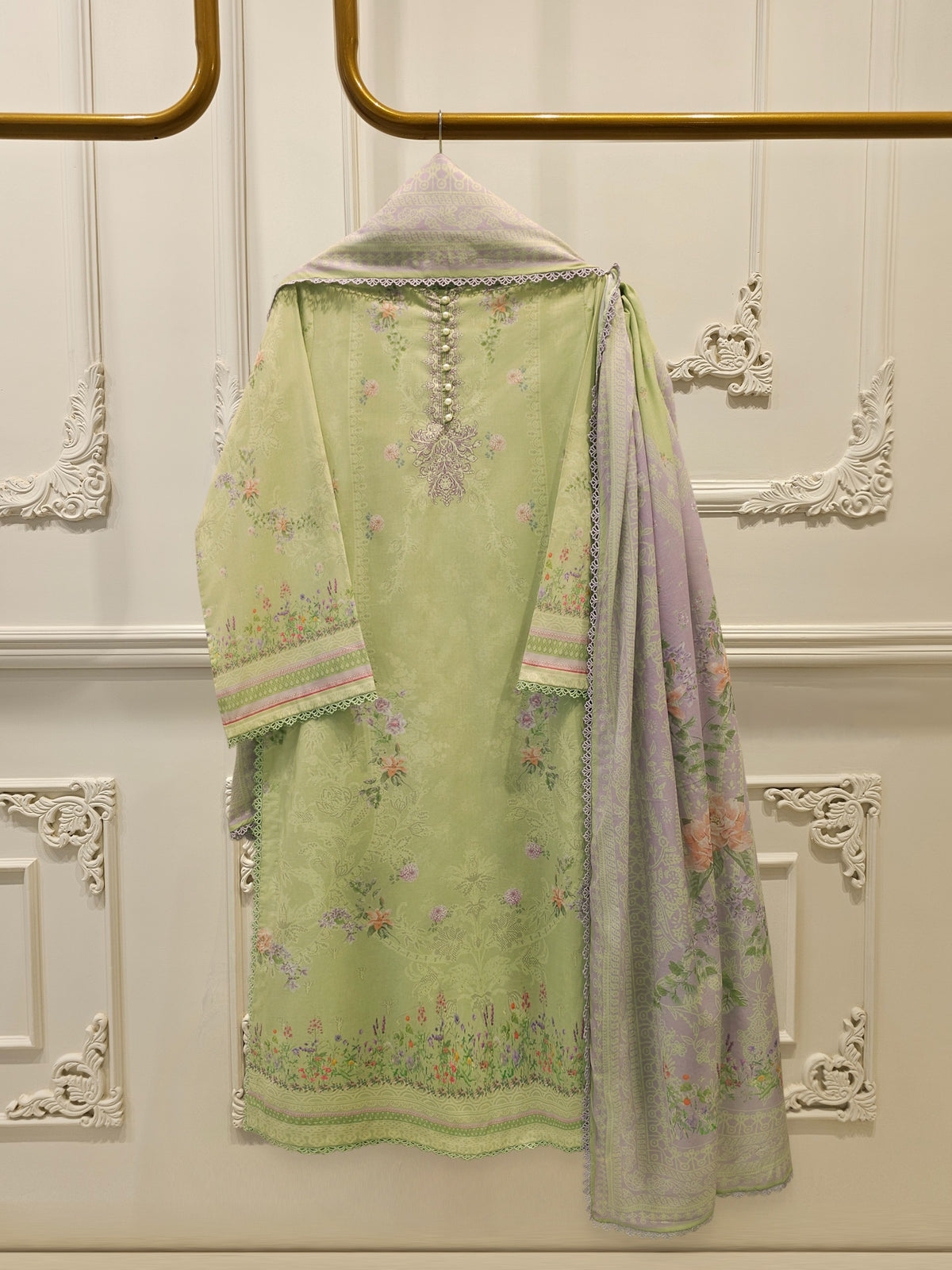 3 Piece - Digital Printed Cambric Suit S112983