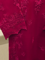 3 Piece - Pure Organza Embroidered Suit S113012