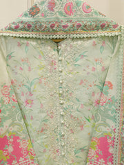3 Piece - Digital Printed Embroidered  Cambric Suit S113067