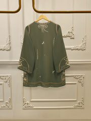 2 Piece - Embroidered Linen Suit WS00236