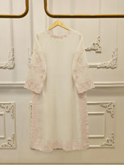 3 Piece - Pure Embroidered Cotton Net Suit S113079