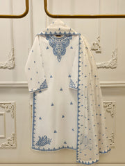 3 Piece - Embroidered Cambric Suit  S113108