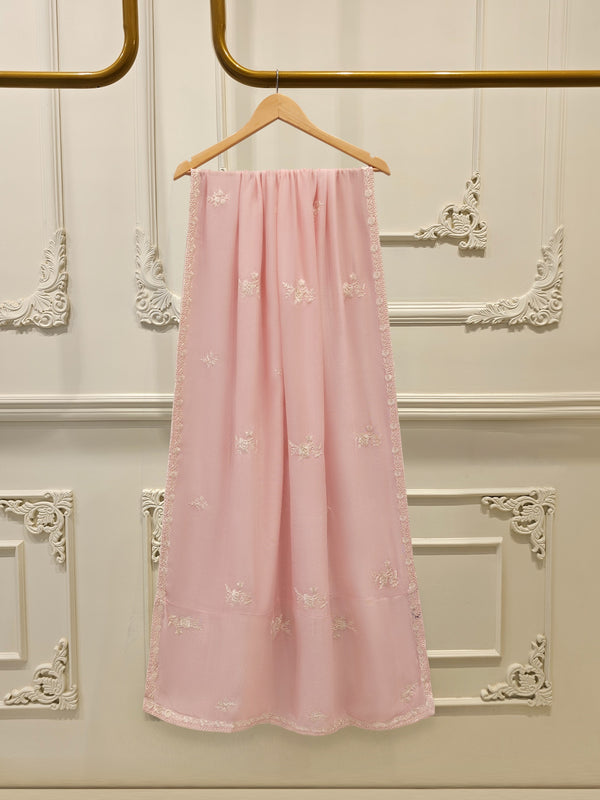 3 Piece - Pure Organza Embroidered Suit S113120