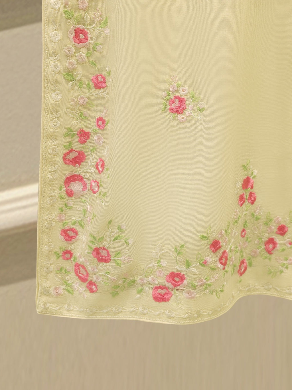 3 Piece - Pure Embroidered Cotton Net S113284