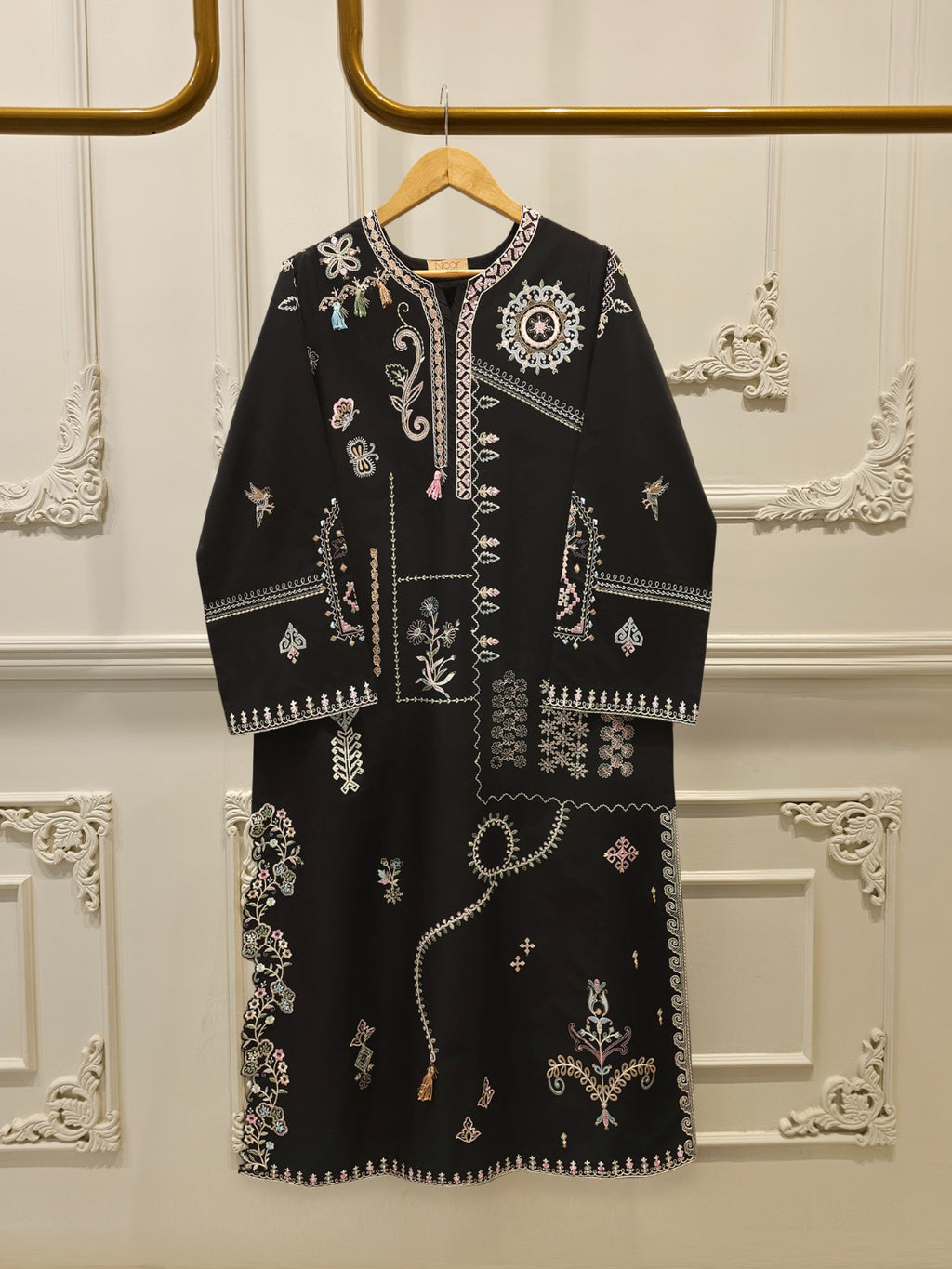 2 Piece - Embroidered Linen Suit WS00246