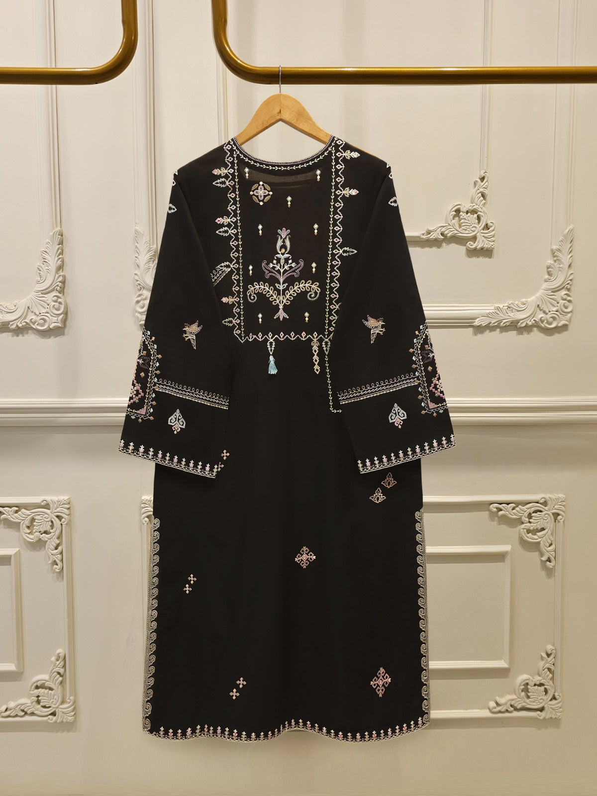 2 Piece - Embroidered Linen Suit WS00246