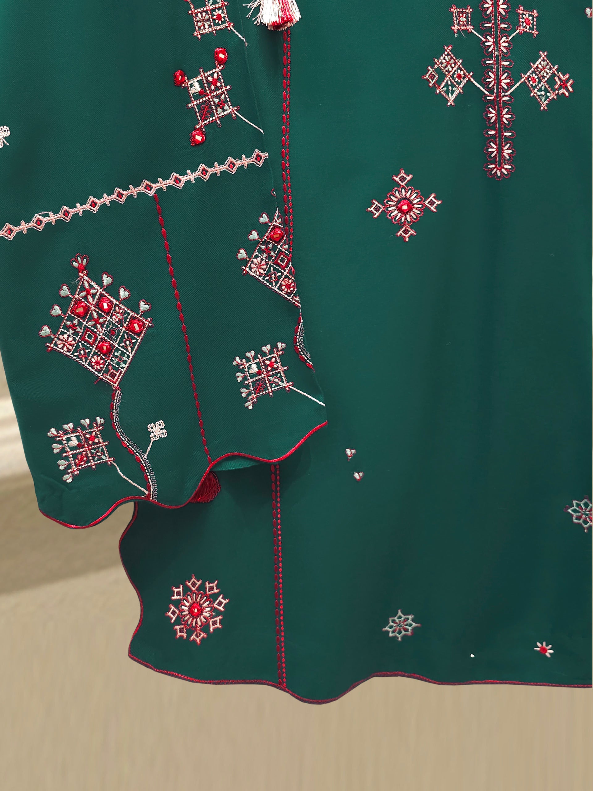 2 Piece - Embroidered Linen Suit WS00248 Secondary image