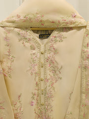 3 Piece - Pure Khaddi Silk Embroidered Suit S113334