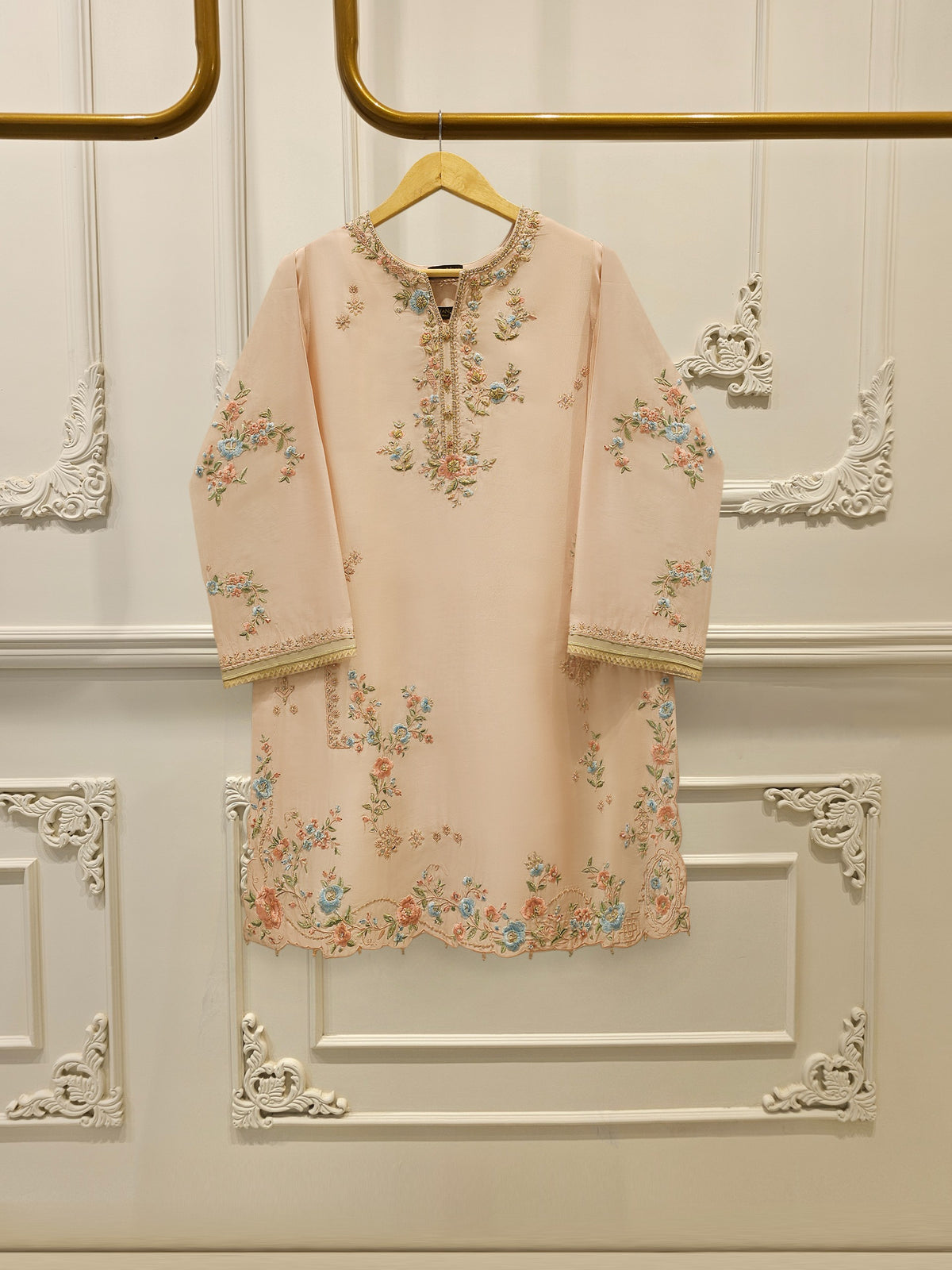 2 Piece- Pure Sheesha Silk Embroidered Suit S113478