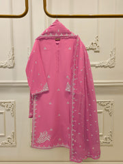 3 Piece - Pure Embroidered  Cambric Suit S113417
