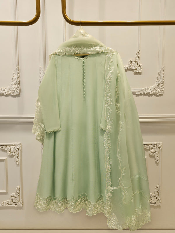 3 Piece - Pure Embroidered Cotton Net Suit S113486