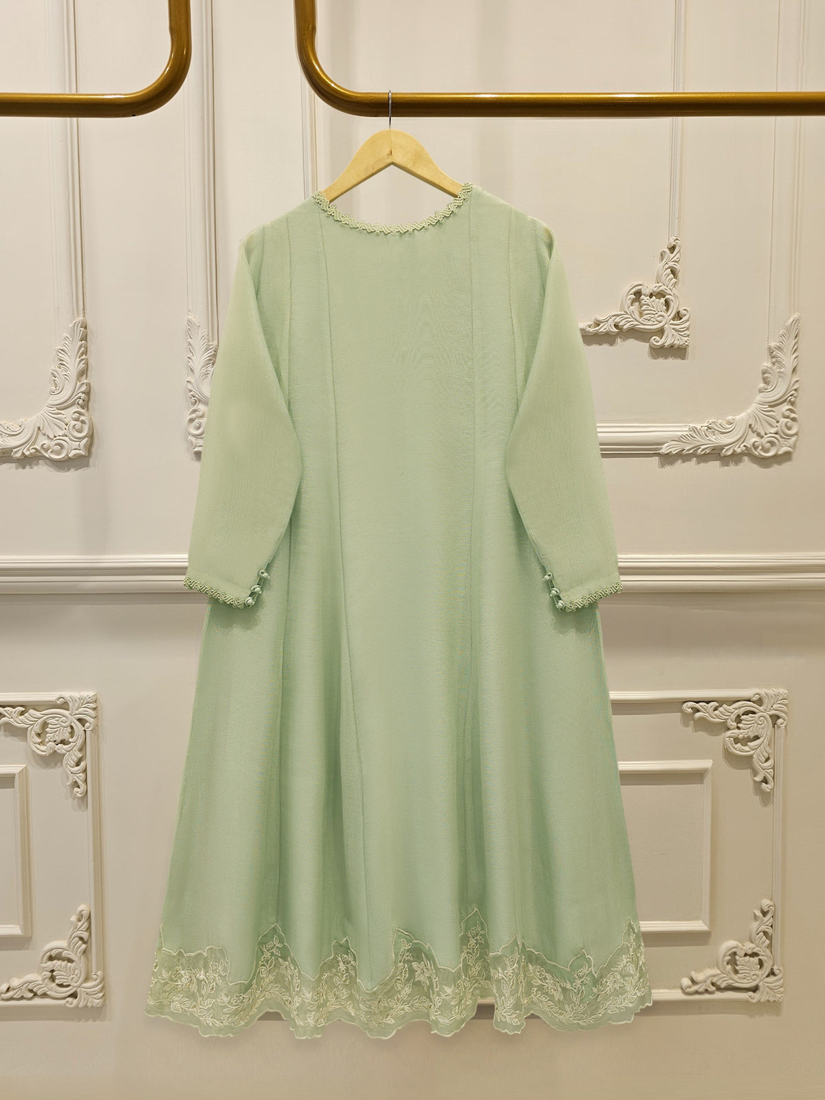 3 Piece - Pure Embroidered Cotton Net Suit S113486