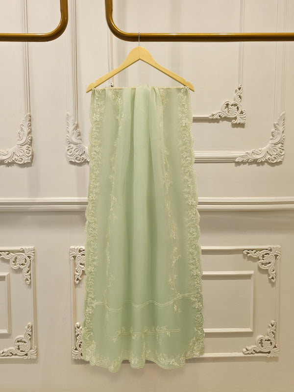3 Piece - Pure Embroidered Cotton Net Suit S113486