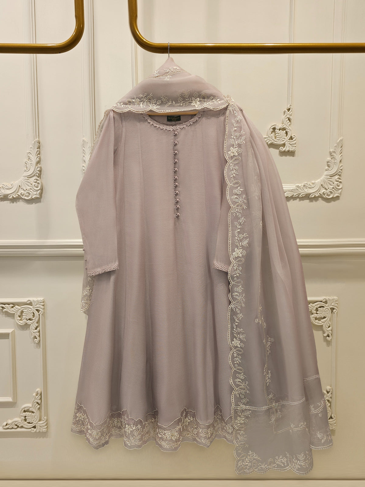 3 Piece - Pure Embroidered Cotton Net Suit S113485