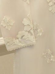 3 Piece - Pure Organza Embroidered Suit S113571