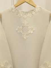 3 Piece - Pure Organza Embroidered Suit S113571