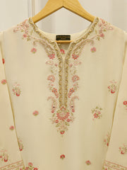 Pure Embroidered Sheesha Silk Shirt S113593