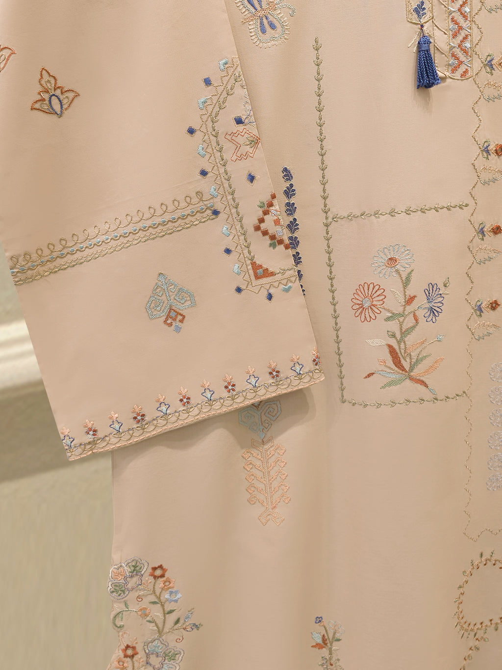 2 Piece - Embroidered Cambric Suit WS00265