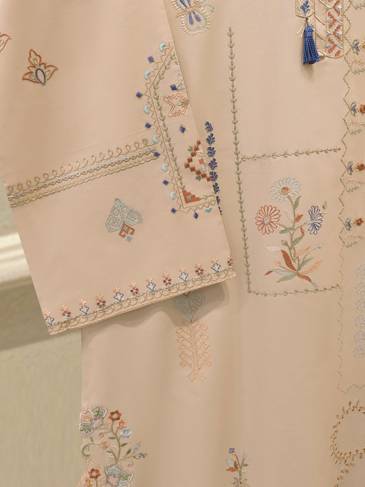 2 Piece - Embroidered Cambric Suit WS00265