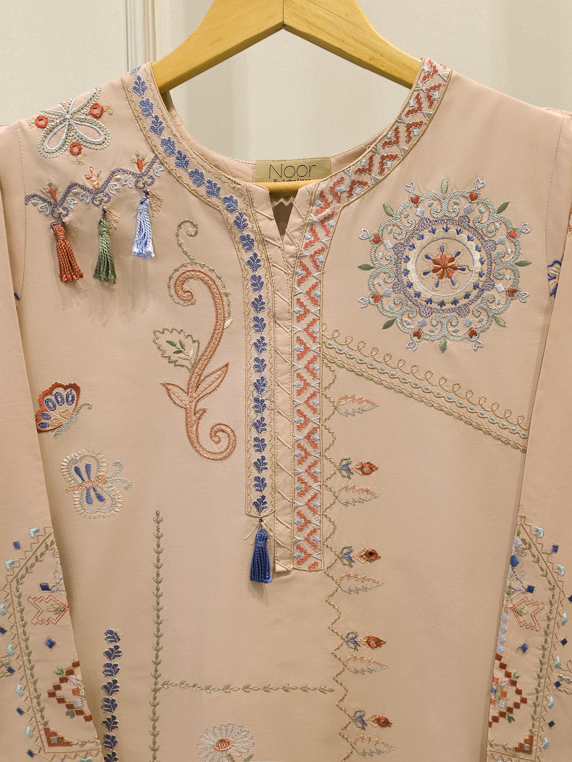 2 Piece - Embroidered Cambric Suit WS00265 Secondary image