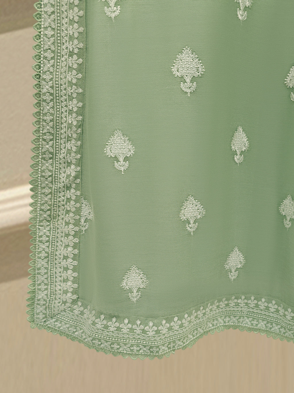 3 Piece - Pure Embroidered Cotton Net Suit S113595