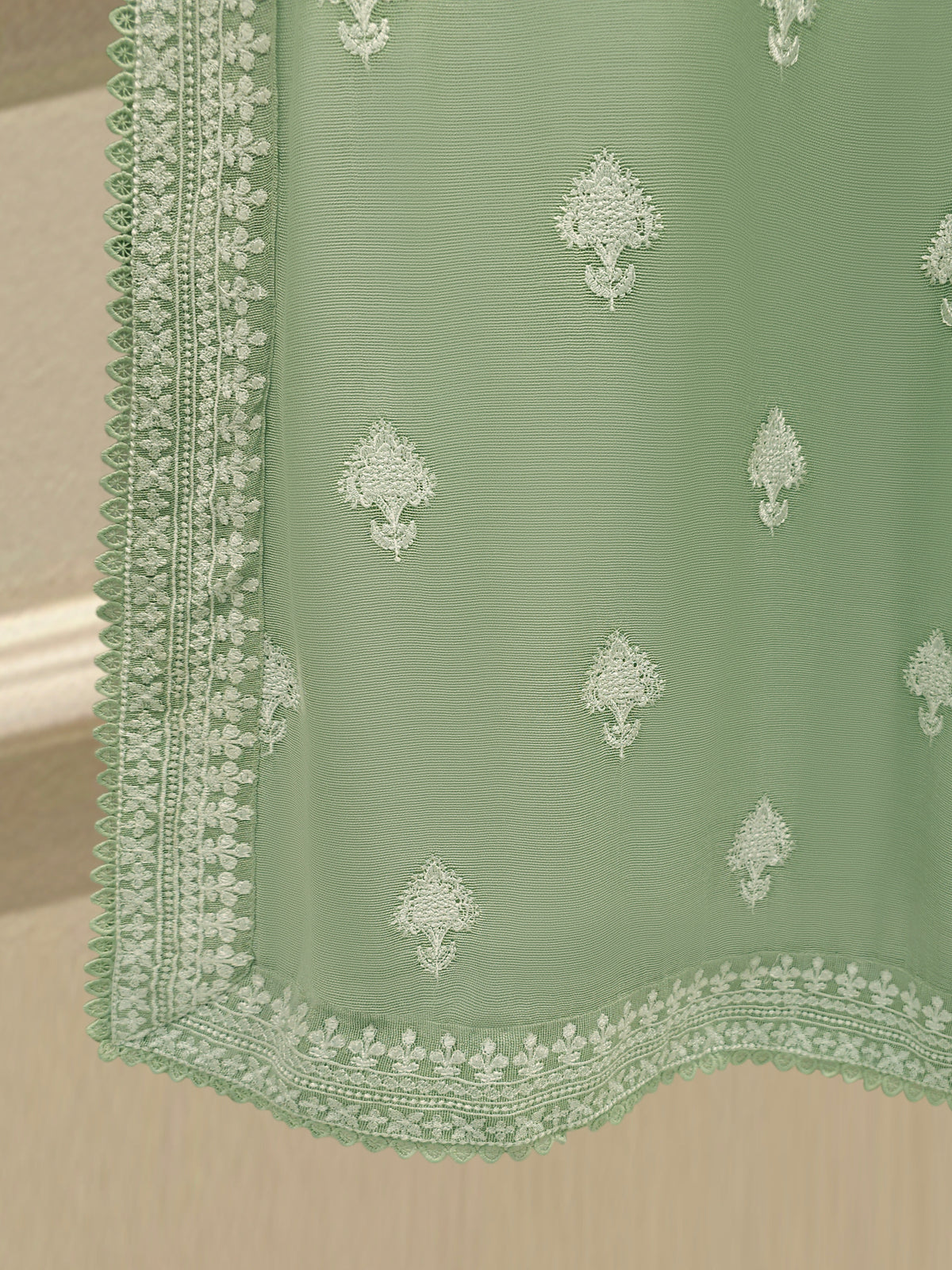 3 Piece - Pure Embroidered Cotton Net Suit S113595