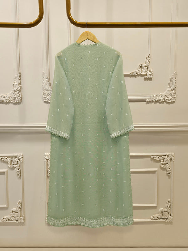 3 Piece - Pure Embroidered Cotton Net Suit S113595