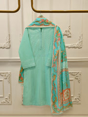 3 Piece - Embroidered Cambric Suit S113594