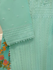 3 Piece - Embroidered Cambric Suit S113594